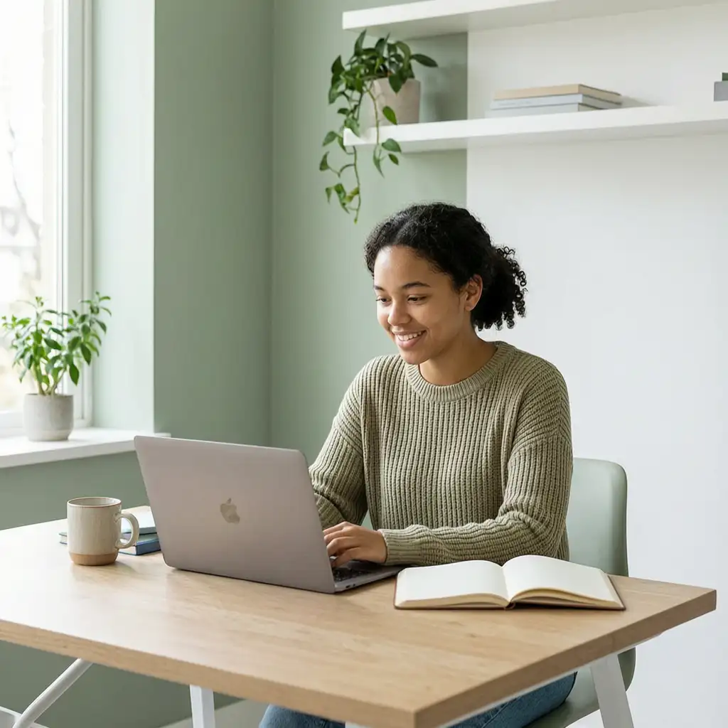 Studierende stellt Fragen zum akademischen Coaching bei Doctio