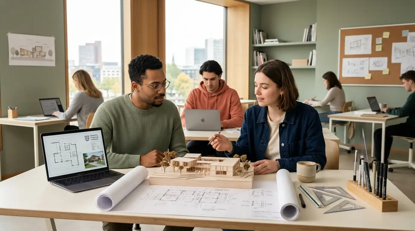 Abschlussarbeit in Architektur mit Entwurf und Plandarstellung