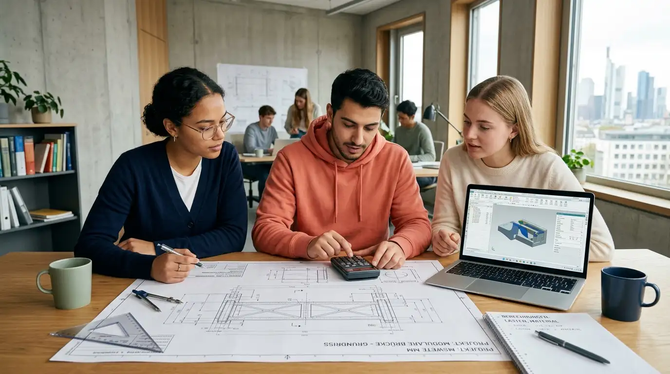 Abschlussarbeit in Ingenieurwissenschaft mit Konstruktion und Simulation